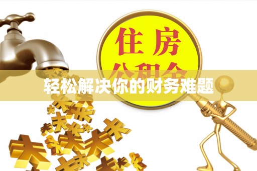 解读轻松解决你的财务难题
