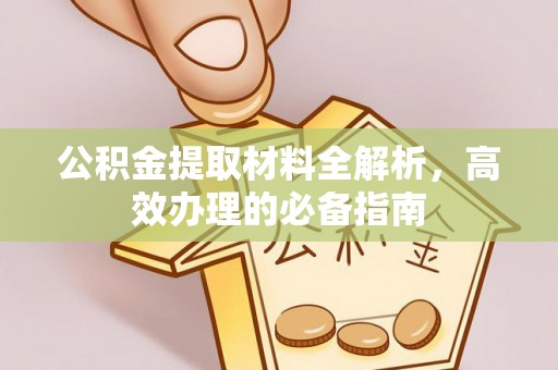 解读公积金提取材料全解析，高效办理的必备指南
