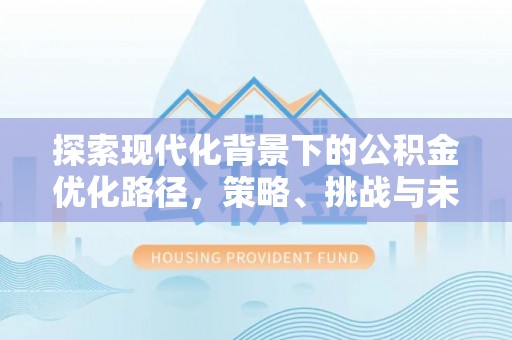 解读探索现代化背景下的公积金优化路径，策略、挑战与未来展望