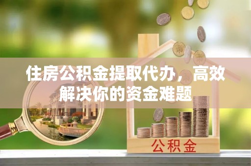 解读住房公积金提取代办，高效解决你的资金难题