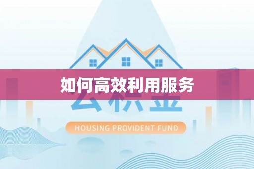 解读如何高效利用服务