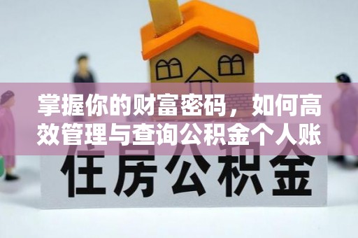 解读掌握你的财富密码，如何高效管理与查询公积金个人账户信息