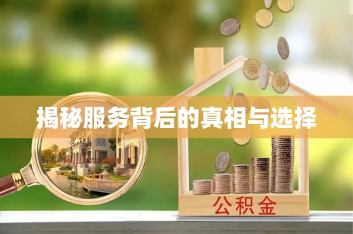 解读揭秘服务背后的真相与选择
