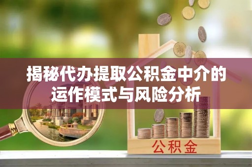 解读揭秘代办提取公积金中介的运作模式与风险分析
