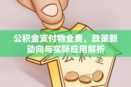 解读公积金支付物业费，政策新动向与实际应用解析
